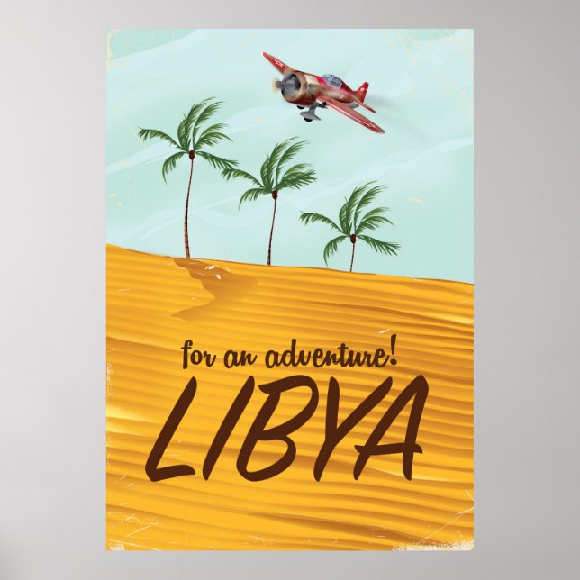 Para uma Aventura! Poster de viagens Líbia (Frente)