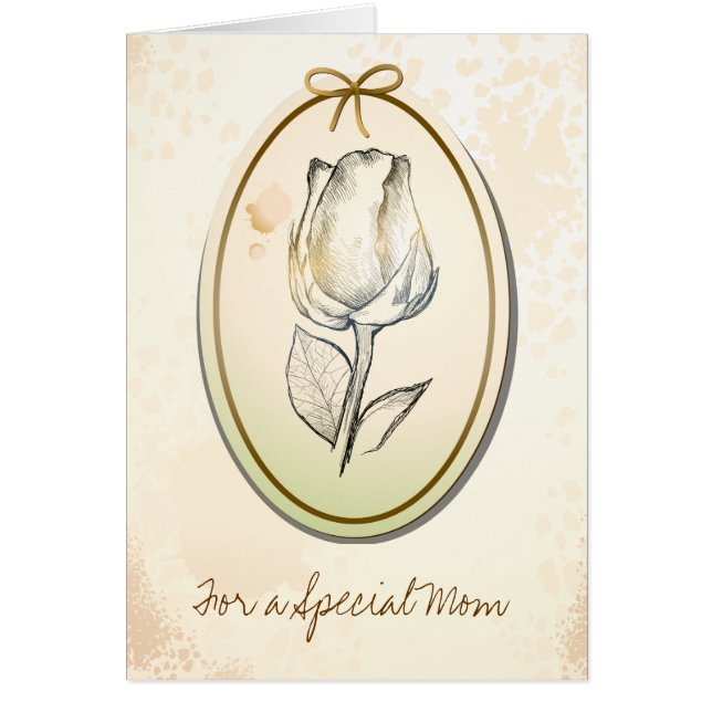 Para uma mãe especial, cartão (Frente)