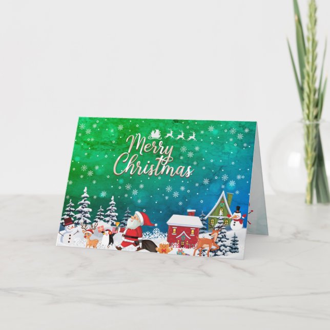 Para uma neta especial - Feliz cartão de Natal (Frente)