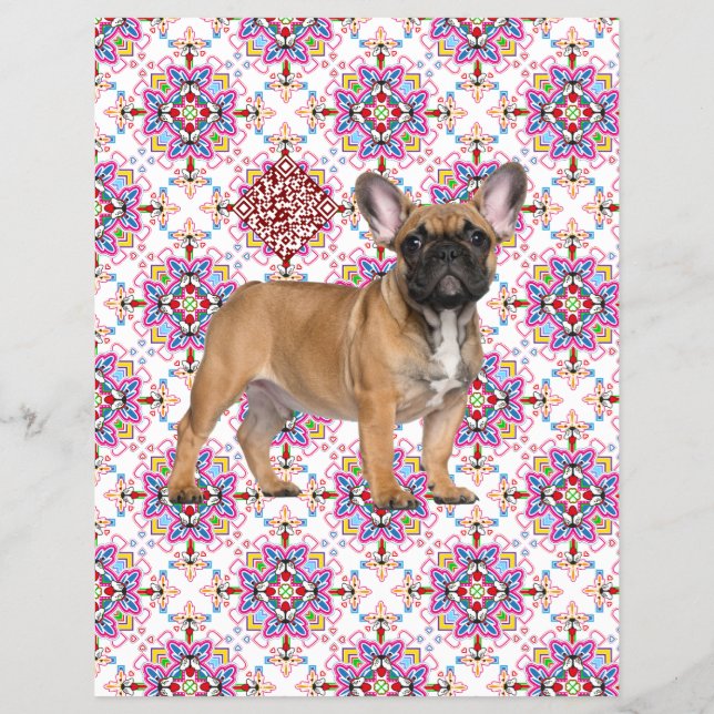 Para vender folheto de cachorro Frenchies (Verso)
