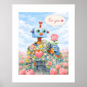 Para Você – Poster do Robô Floral