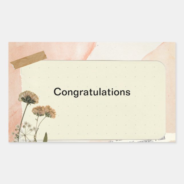 Parabéns adesivos (Frente)