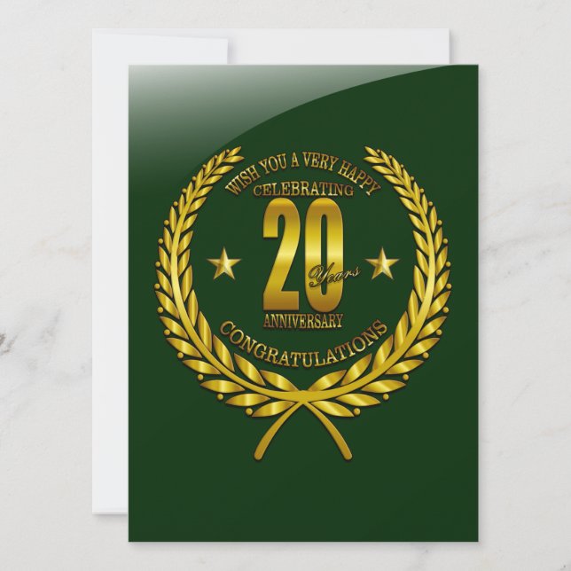 Parabéns ao 20º Aniversário (Frente)