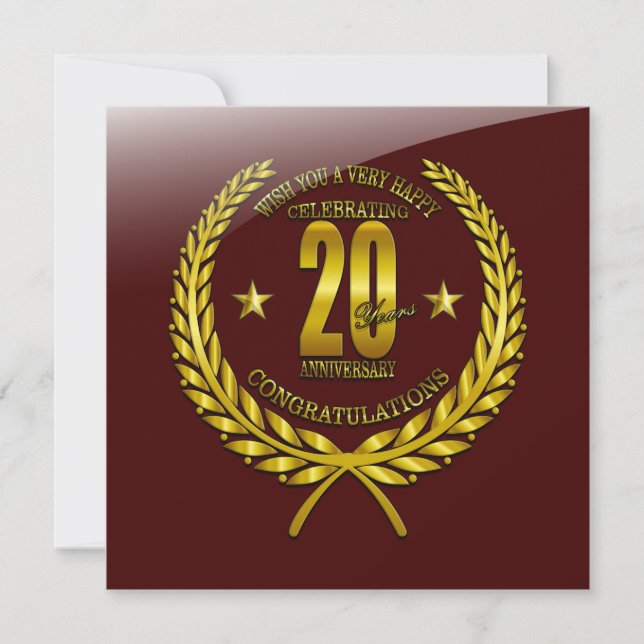 Parabéns ao 20º Aniversário (Frente)