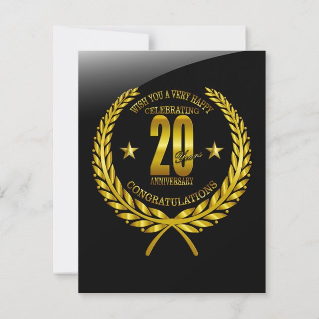 Parabéns ao 20º Aniversário (Frente)
