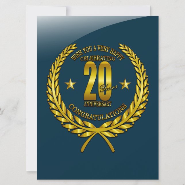 Parabéns ao 20º Aniversário (Frente)