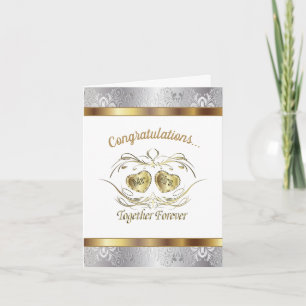 Parabéns ao cartão de casamento