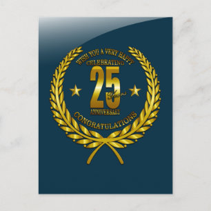 Parabéns ao Cartão Postal do 25º Aniversário