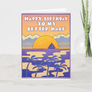 Parabéns ao Meu Melhor Metade Cartão Letterpress