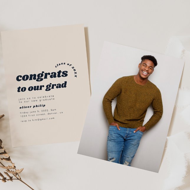 Parabéns ao nosso Formando Convite Simples para Gr (Criador carregado)