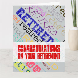 Parabéns aposentados no cartão grande 1