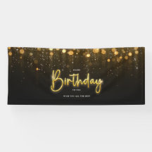 Parabéns Banner preto