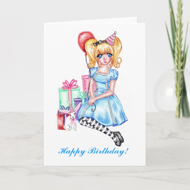 Parabéns (Blue) Cartão (Frente)