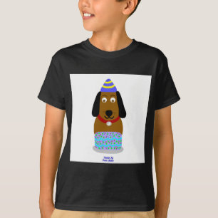 Parabéns Camisa Básica Negra de Criança de Anivers
