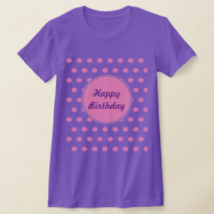 Parabéns, camiseta do adulto (roxo e rosa)