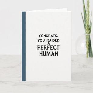 Parabéns Cartão de Elevação do Humano Perfeito