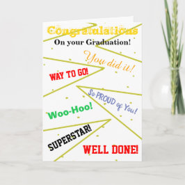 Parabéns Cartão de Felicitações de Formatura Diver