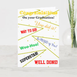 Parabéns Cartão de Felicitações de Formatura Diver