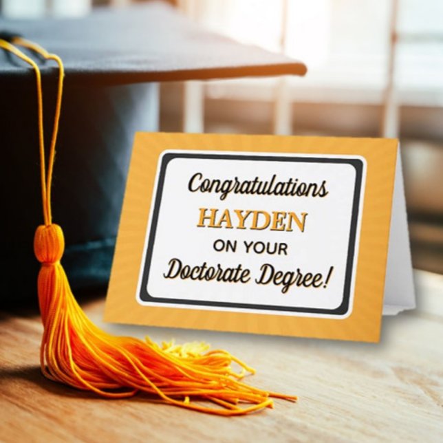Parabéns! Cartão de Graduação de Doutorado (Criador carregado)