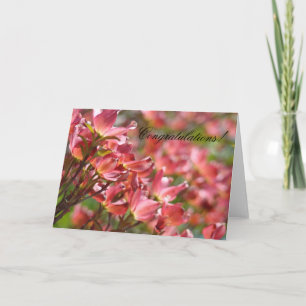 Parabéns! Cartões Pink Dogwood Casamentos Presente
