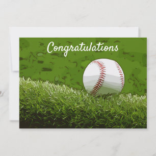 Parabéns de beisebol com aquarela