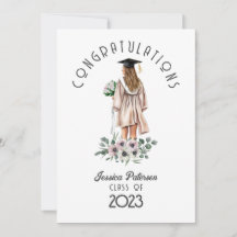 Parabéns De Brunette Floral De Watercolor