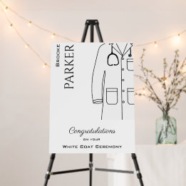 Parabéns de cerimônia de Casaco branco