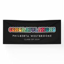 Parabéns de Festa de formatura hippies retrorrefle