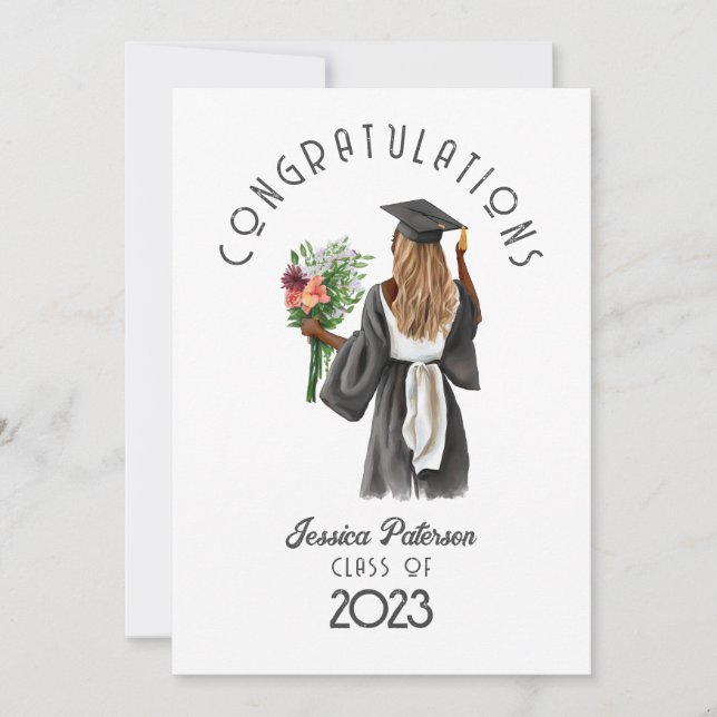 Parabéns de Garotas Africanas Florais de Watercolo (Frente)