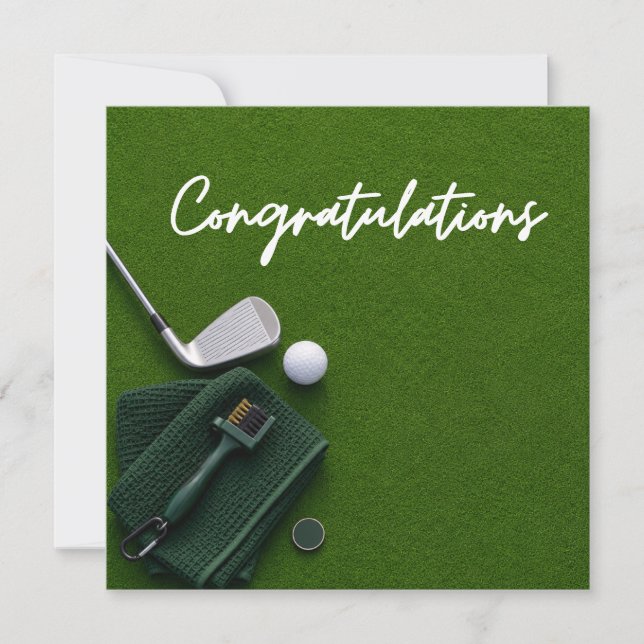 Parabéns de golfe para golfista  (Frente)