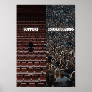 Parabéns de suporte Poster motivacional