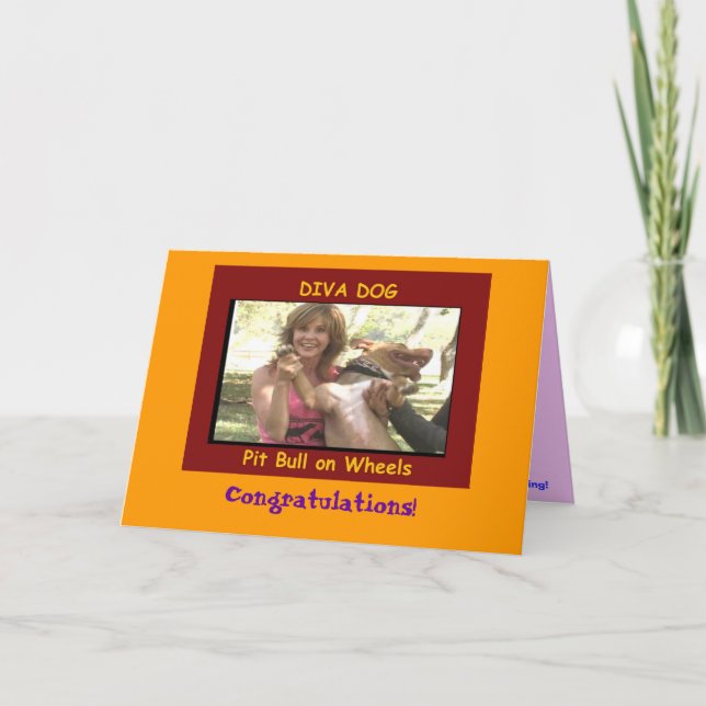 "Parabéns" DIVA DOG! Cartão (Frente)