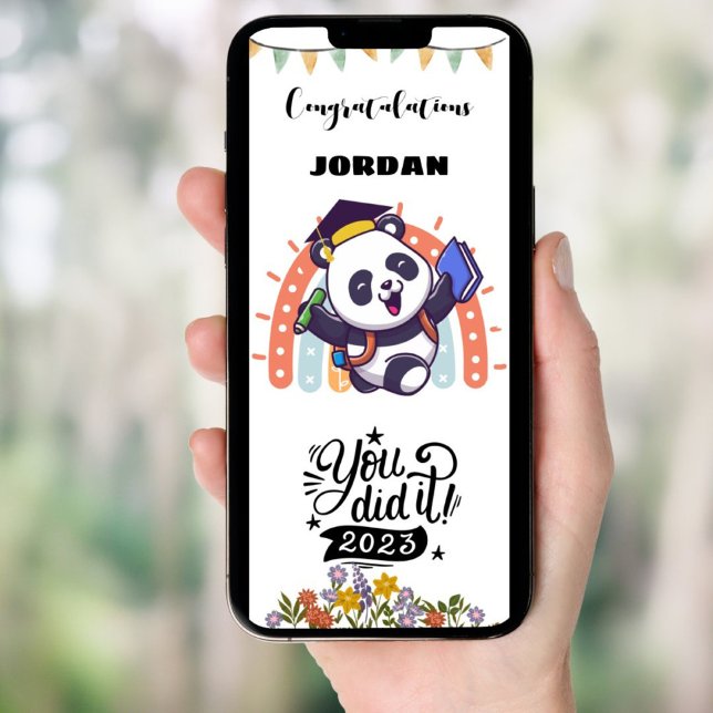 Parabéns Divertidos para Cartão de Formatura (Criador carregado)