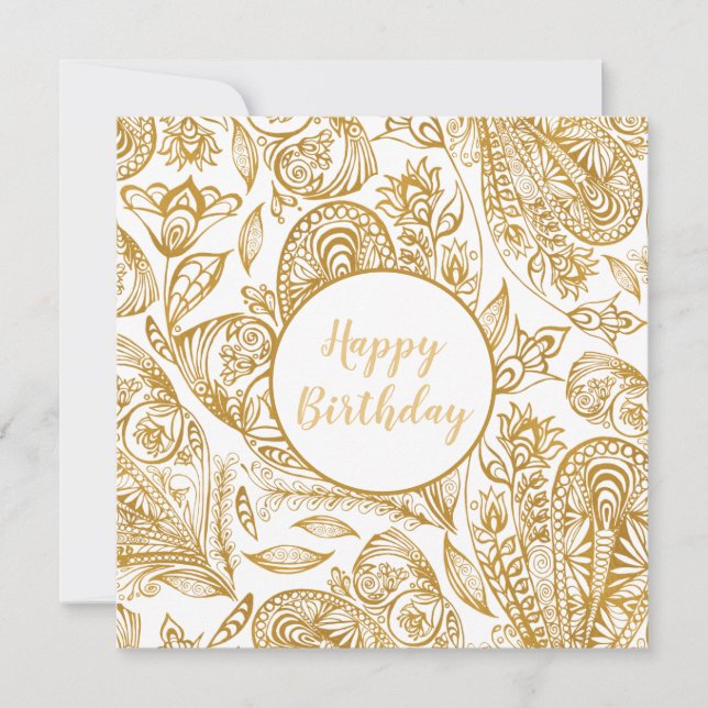 Parabéns Dourado Elegante (Frente)