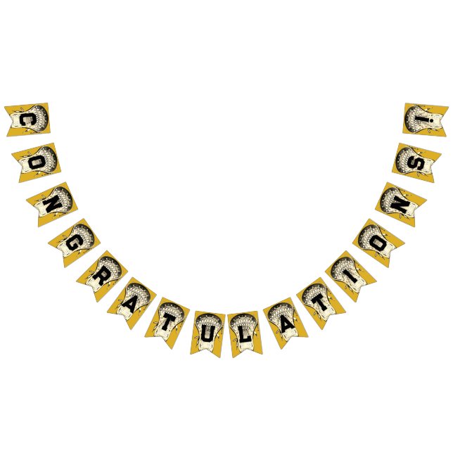 Parabéns Dourados de Lacrosse com Bandeiras (Todos)