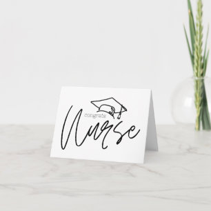 Parabéns, enfermeira! Cartão de Graduação para Enf