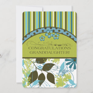 Parabéns Filha Aqua Foliage