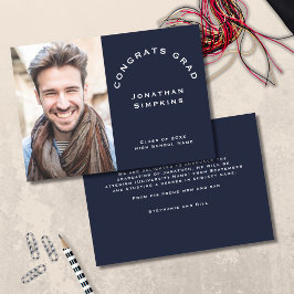 Parabéns Formando Anúncio do Marinho Maleável Foto