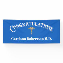Parabéns Formando Blue MD Doctor Banner