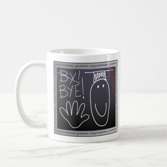 Parabéns Formando Xícara branca de café clássica (Esquerda)