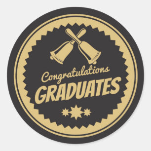 Parabéns Formandos Adesivo redondo clássico