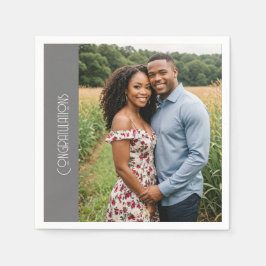 parabéns foto do chá de noivado Guardanapo