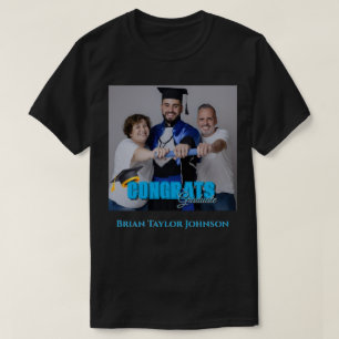 Parabéns Graduado Camiseta Personalizada com Letra