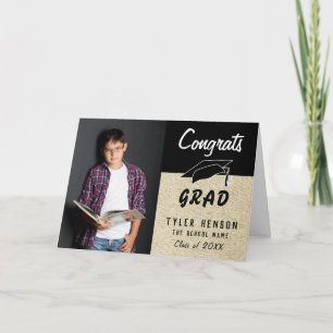 Parabéns Graduado Cartão de Graduação Foto Rústico