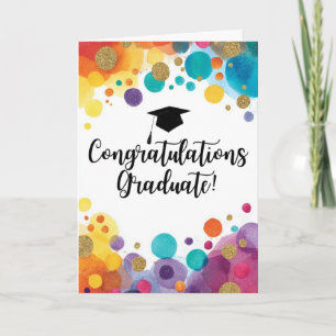 Parabéns Graduado Cartão Dobrado