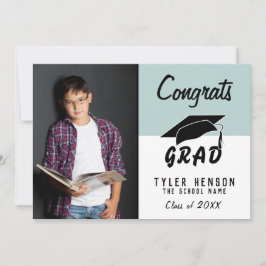 Parabéns Graduado Moderno Cartão de Graduação Azul