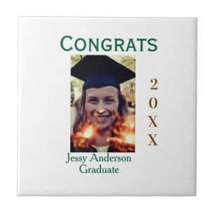 Parabéns graduado verde dourado ano 20XX nome simp