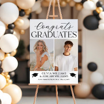 Parabéns Graduados Dois Foto Bem-vindo