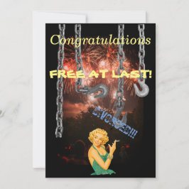 Parabéns (Gratuito no Último) Cartão de divórcio.