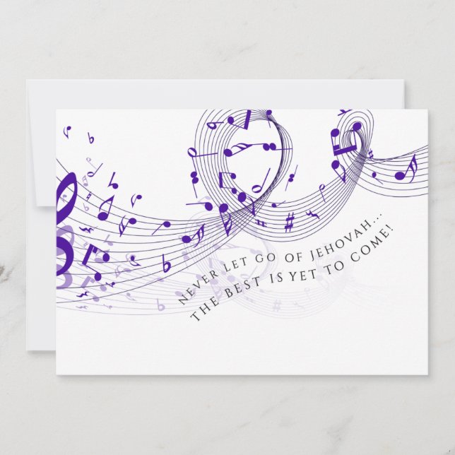 Parabéns JW no seu Cartão de Saudação Batismo (Frente)